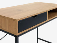 Escritorio TRAPPEDAL 48x95 1 cajón color roble cálido/negro