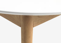 Mesa de comedor MARSTRAND Ø110/110x200 blanco/natural