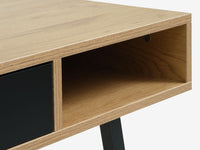 Escritorio ABBETVED 48x120 color roble natural/negro