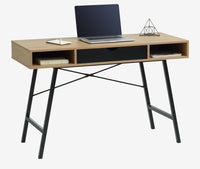 Escritorio ABBETVED 48x120 color roble natural/negro