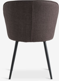 Silla de comedor RISSKOV tela marrón oscuro/negro