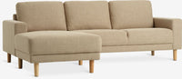 Sofá chaise longue EGENSE izquierda arena