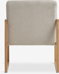 Sillón KALUNDBORG tela arena/roble natural
