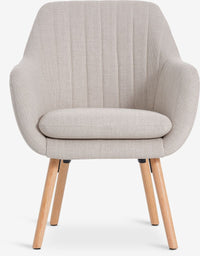 Sillón UDSBJERG tela beis/roble
