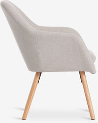 Sillón UDSBJERG tela beis/roble