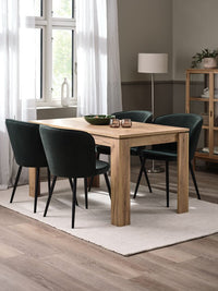 Silla de comedor RISSKOV terciopelo verde oscuro/negro