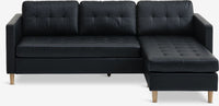Sofá FALSLEV chaise longue polipiel negro