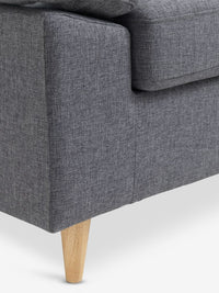 Sofá chaise longue GEDVED derecha gris
