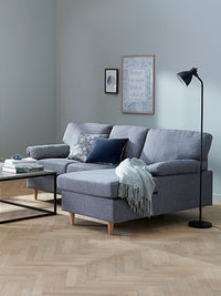 Sofá chaise longue GEDVED derecha gris