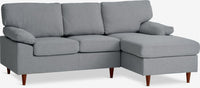 Sofá chaise longue GEDVED derecha tela gris claro