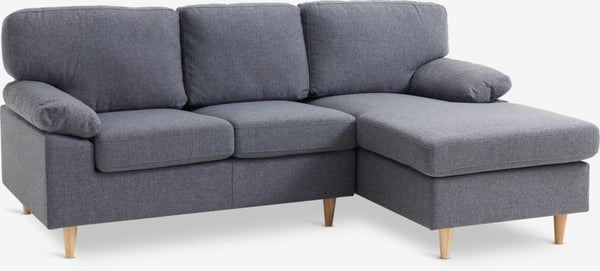 Sofá chaise longue GEDVED derecha gris