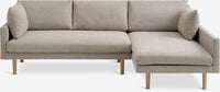 Sofá chaise longue HVIDBJERG derecha arena