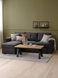 Mesa de centro SANDBY 60x110 roble natural/negro