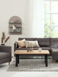 Mesa de centro SANDBY 60x110 roble natural/negro