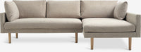Sofá chaise longue HVIDBJERG derecha arena