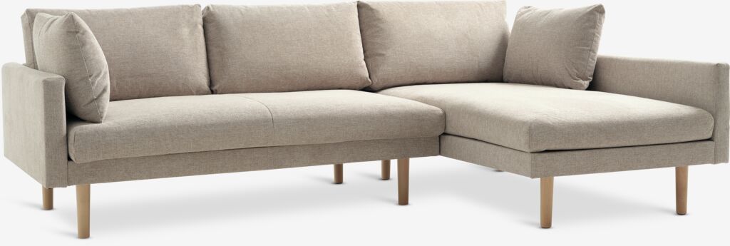 Sofá chaise longue HVIDBJERG derecha arena
