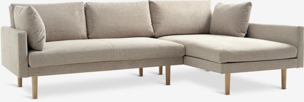 Sofá chaise longue HVIDBJERG derecha arena