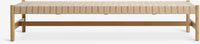 Diván cama VADEHAVET 189x67 tela natural/roble