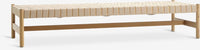Diván cama VADEHAVET 189x67 tela natural/roble