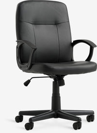 Silla de oficina NIMTOFTE polipiel negro/negro