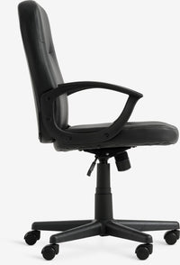 Silla de oficina NIMTOFTE polipiel negro/negro