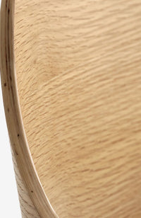 Silla de comedor HVIDOVRE roble natural/tela negro