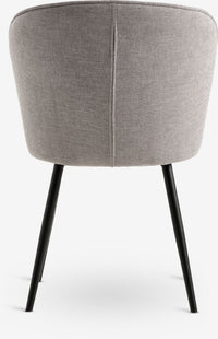 Silla de comedor RISSKOV tela gris claro/negro