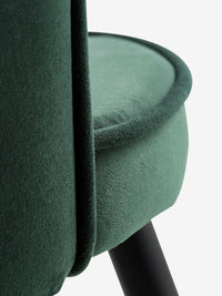 Silla de comedor RISSKOV terciopelo verde oscuro/negro