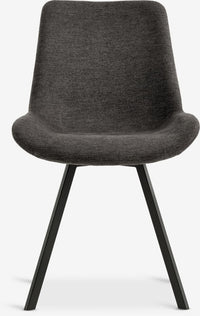 Silla de comedor HYGUM giratoria gris/negro