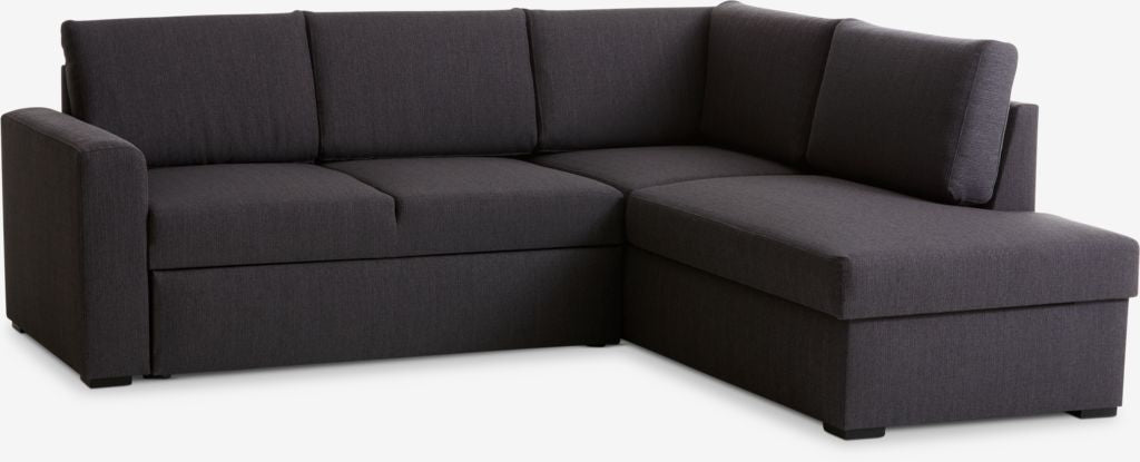 Sofá cama con chaise longue BEDSTED derecha gris
