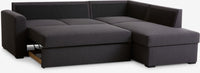 Sofá cama con chaise longue BEDSTED derecha gris