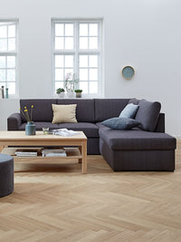 Sofá cama con chaise longue BEDSTED derecha gris