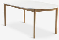 Mesa de comedor MARSTRAND Ø110/110x200 blanco/natural