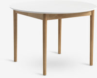 Mesa de comedor MARSTRAND Ø110/110x200 blanco/natural