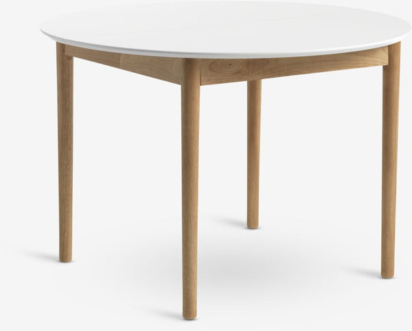 Mesa de comedor MARSTRAND Ø110/110x200 blanco/natural