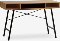 Escritorio ABBETVED 48x120 color roble natural/negro