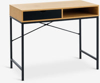 Escritorio TRAPPEDAL 48x95 1 cajón color roble cálido/negro